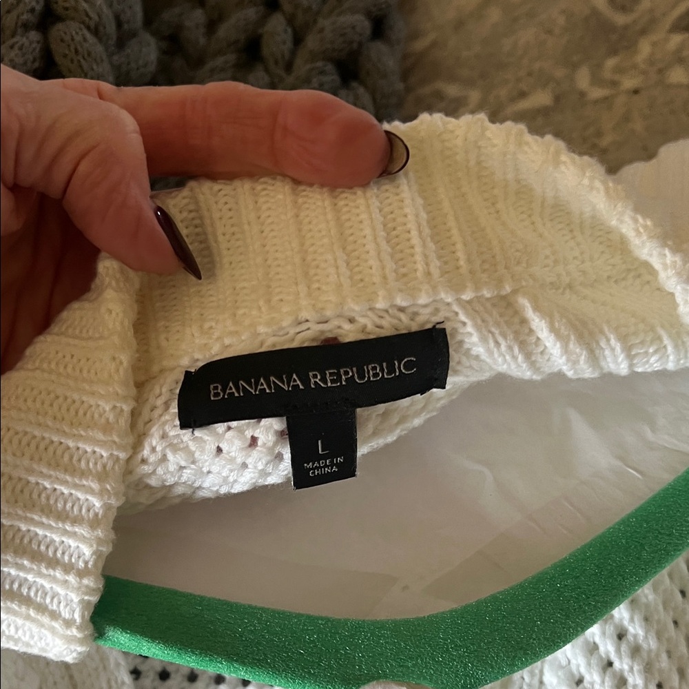 Cream Zip-Front Knit Sweater - Women's Lightweight Cardigan - Picture 3 of 3